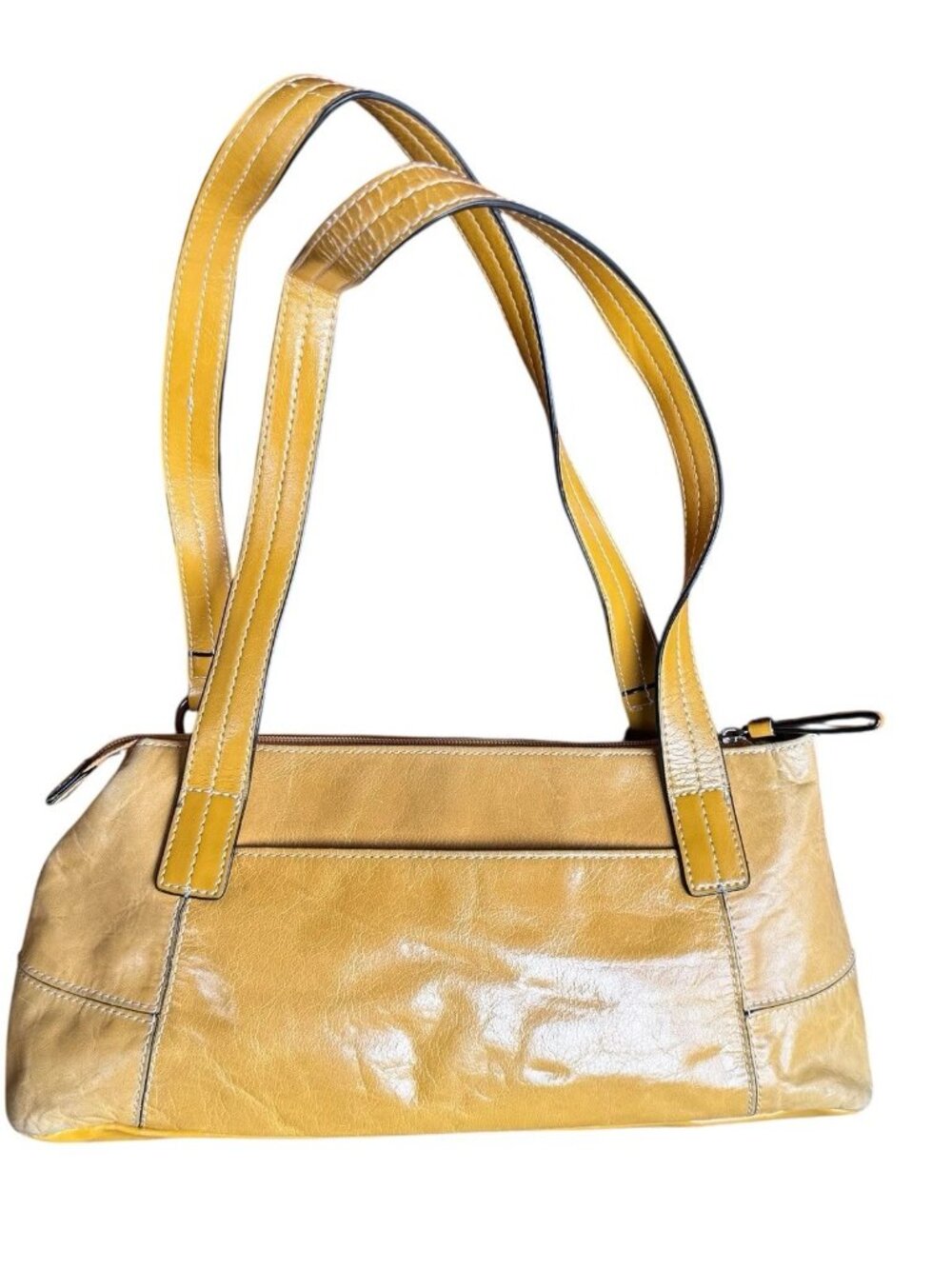 Giani Bernini Yellow/Gold Genuine Leather Medium Shoulder Bag Purse
